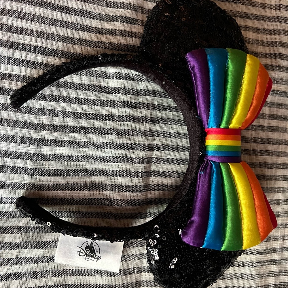 Disney Minnie Ears. Rainbow Pride Minnie Ears. Purchased at Disneyland 2…